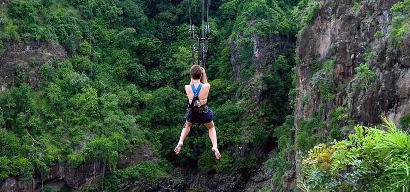 Ziplining at Victoria Falls